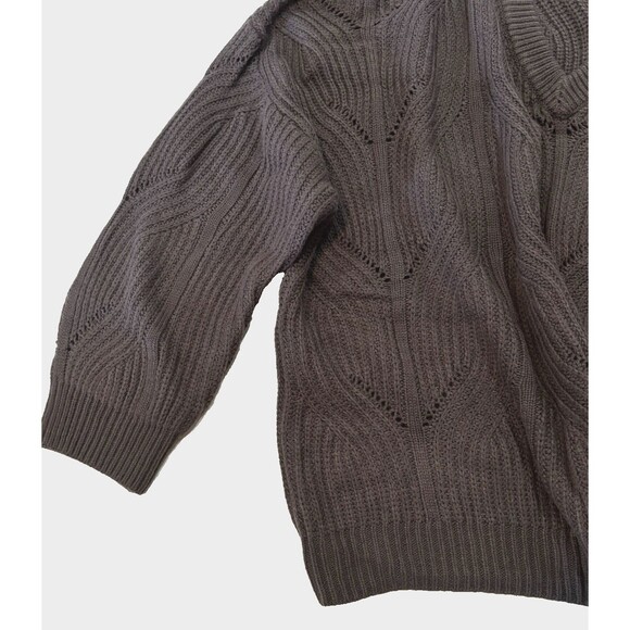 Terra & Sky Women’s Plus Size Sweater 4X Plum Purple V-Neck Long Sleeve Pullover - Picture 7 of 8